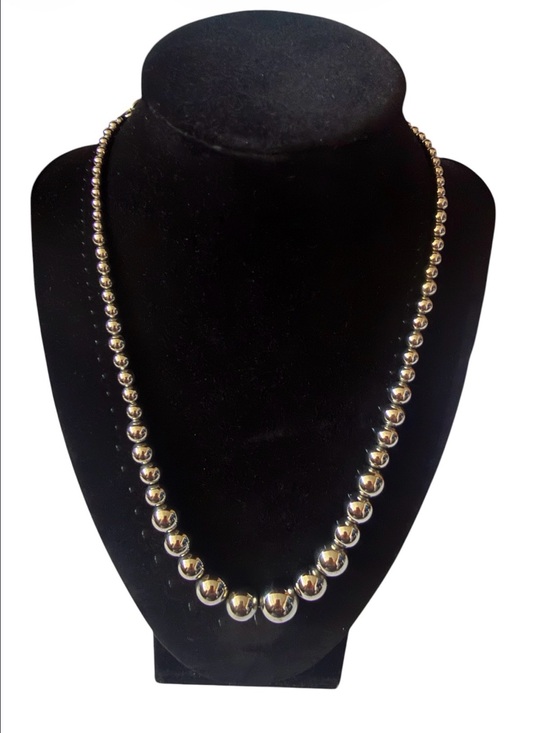 FADI Jewelry - FADI - Elegant Silver Bead Necklace - Classic Women's Jewelry